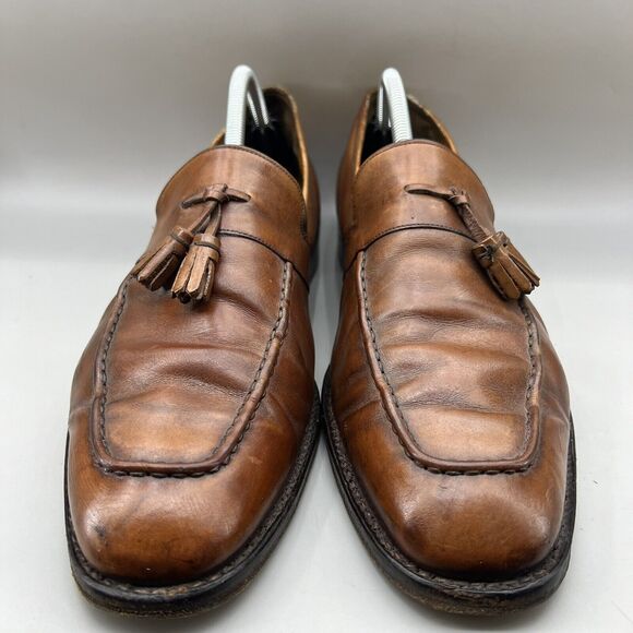 Barker Custom Grade Tassel Loafers Men Size 10 11 US Brown Leather Slip On Shoes main image 7